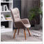 Fauteuil d'appoint contemporain en velours soyeux capitonné Doarnin, chocolat, alliant confort et élégance pour n'importe quelle pièce-1196047806