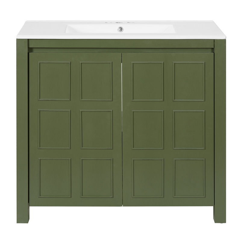 Organisateur de meuble-lavabo 36 "avec lavabo en céramique