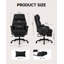 Chaise de bureau inclinable avec repose-pieds, fauteuil de bureau inclinable à 180 ° pour bureau à domicile, chaise d'ordinateur ergonomique avec soutien lombaire, noir-1797129915
