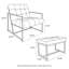 Fauteuil et repose-pieds en cuir Buren-90988295