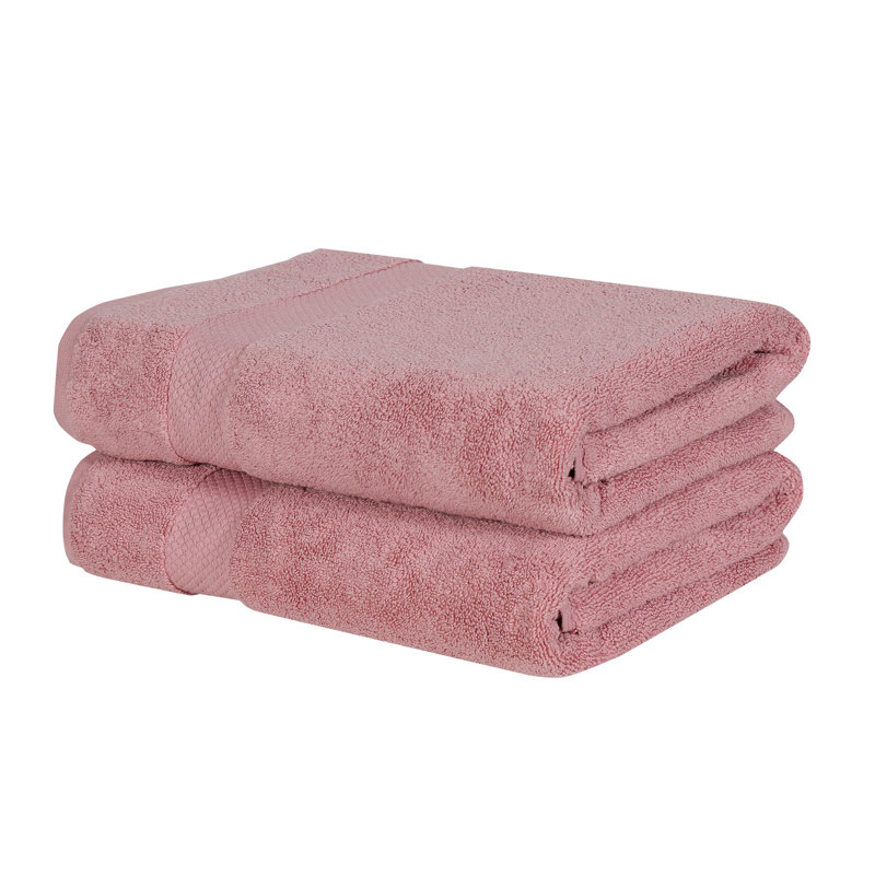 Ensemble de serviettes de bain 100% coton Splash Splash, serviettes de bain absorbantes ultra douces 550 g / m² pour spa et usage quotidien, certifié OEKO-TEX, paquet de 2, rose
