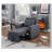 Zoey 33.25" Dark Gray Linen Convertible Sleeper Chair with Side Pocket-1771177164