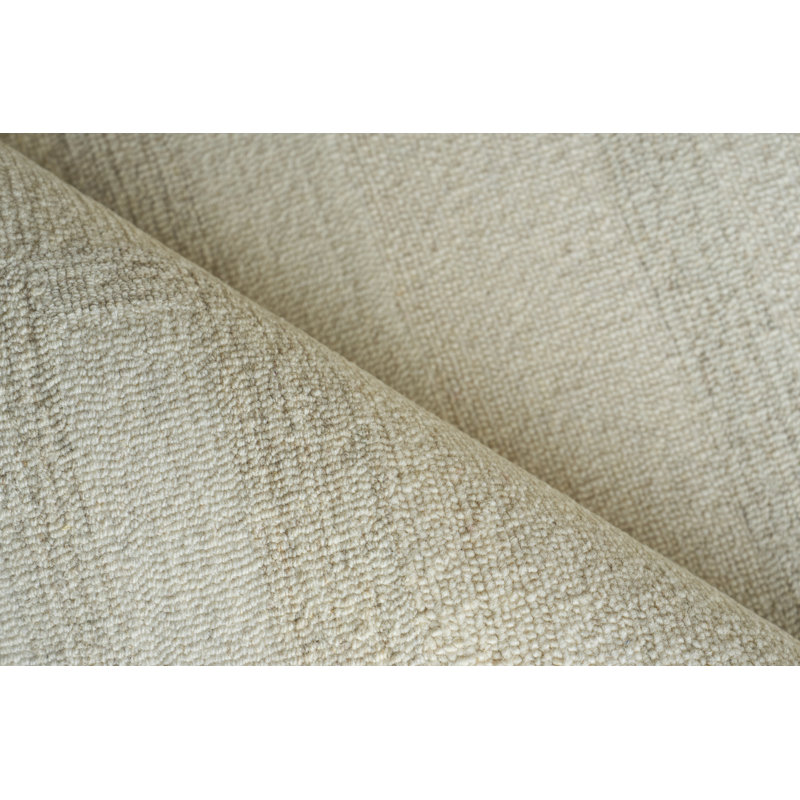 Tero Hand Tufted New Zealand Wool Cream/Ivory Area Rug, 8'X10'
