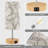 Keaisa 15" Modern Touch Control USB Table Lamp – Floral Print Fabric Shade-1090845036-1090845037