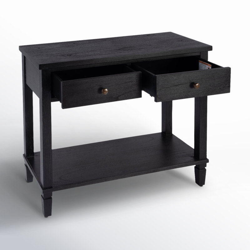 Flagstaff 2-Drawer 36" Console Table, Black
