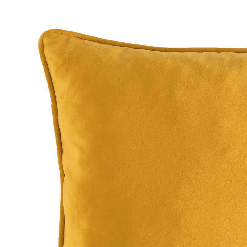  Feathers Square Throw, Mustard