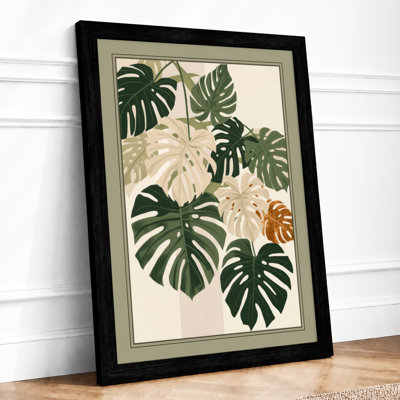 Monstera Study Botanical - Framed Print