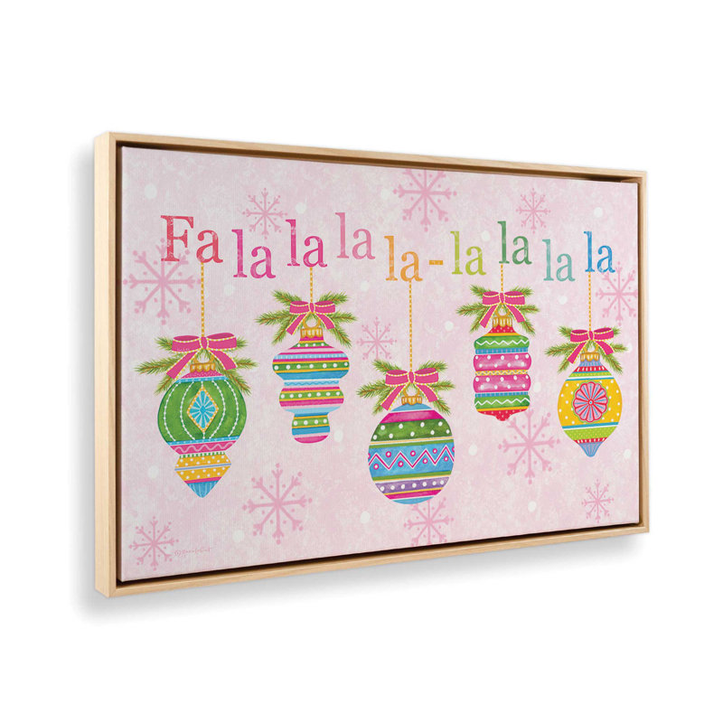 Fa Fa La La Ornaments II par Annie Lapoint, reproduction d'art sur toile, 21.5" H x 31.5" W, Tanné