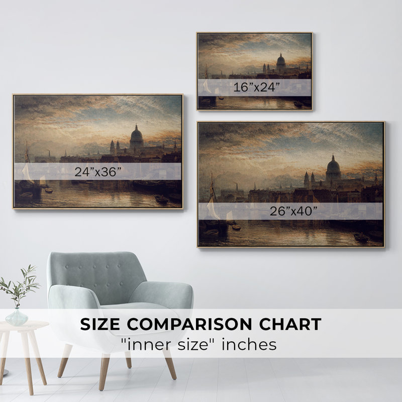 "Vintage Landscape -DXLVII" sur toile, H 17 po x l 25 po