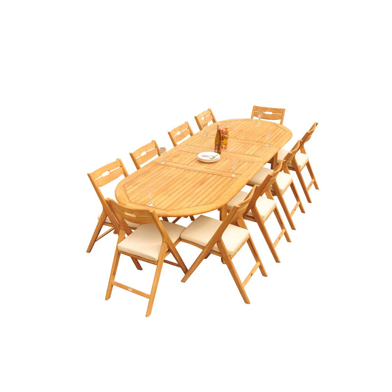 Ensemble repas pour 10 personnes Emmetsburg, 125 po x 43 po x 31,5 po