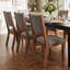 Upholstered Dining Chair with Wooden Frame in Solid Wood Finish