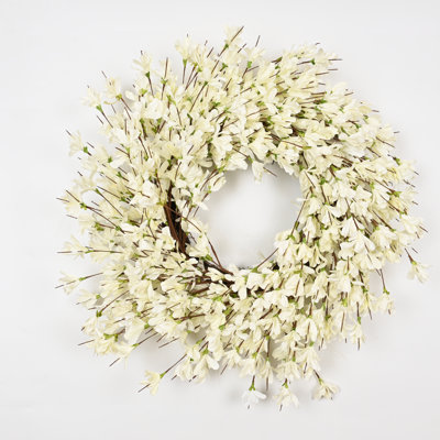 24" Handmade Spring Forsythia Wreath