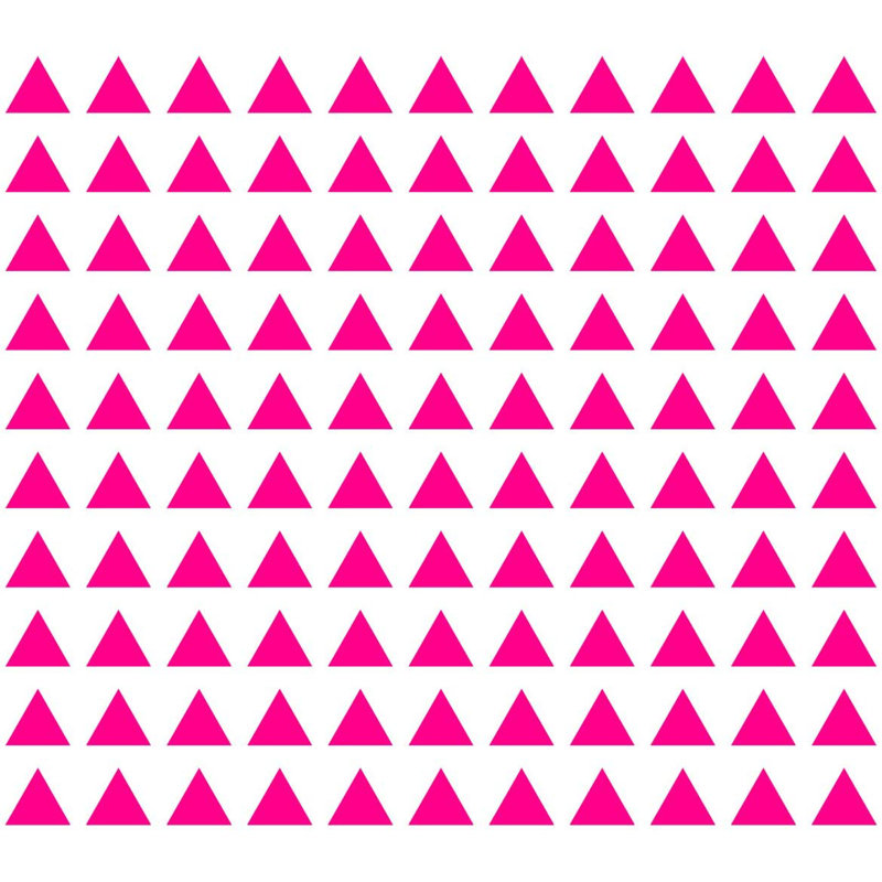 Abstract Non-Wall Damaging Wall Decal, Hot Pink, 1.75" H x 2" W x 0.4" D