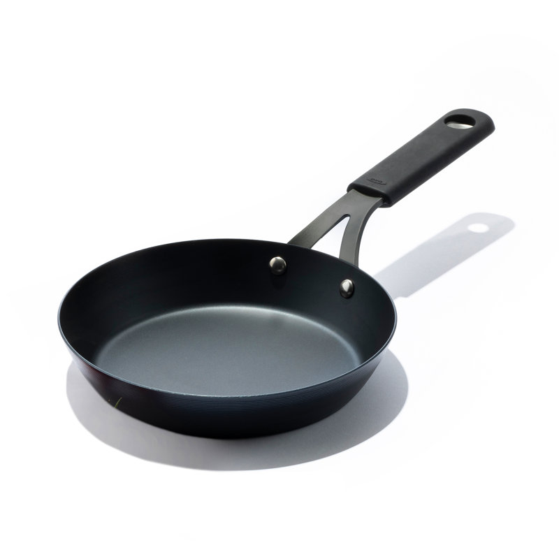 OXO Obsidian Pre-Seasoed Carbon Steel 10" Open Frypan, 8" W