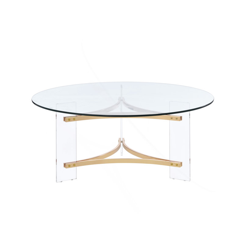 Table basse, finition dorée