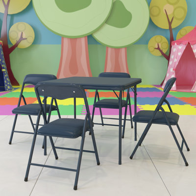Ensemble 5 pièces de table de jour et chaises en vinyle pour enfants Simra