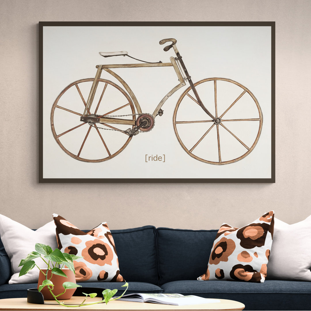 Deltha Vintage Bicycle [ride] von Marjorie Lee - Closed Corner Frame Kunstdrucke auf Leinwand