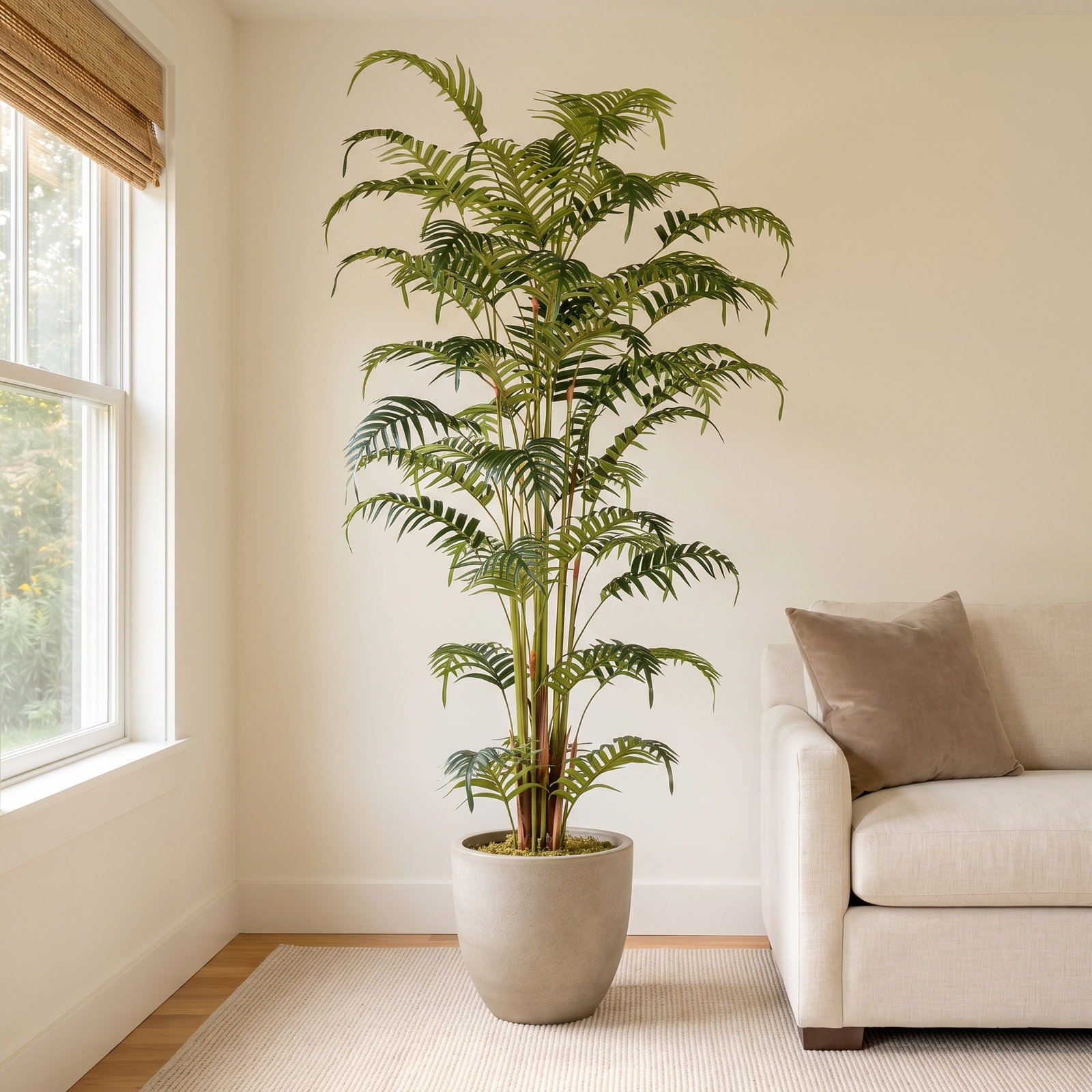 Palm Plant in Pot, 70" H x 22" W x 22" D