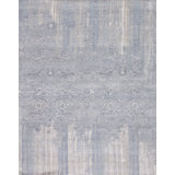 Avant Hand Knotted Area Rug in Mod Silver