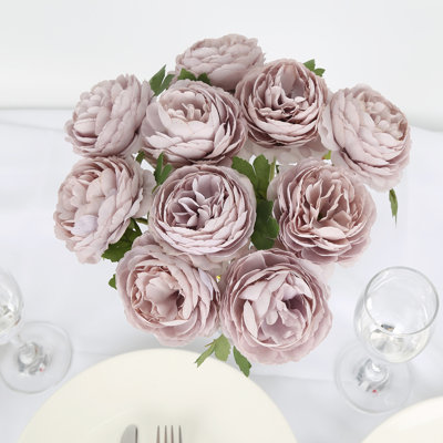10 pièces pivoines artificielles 30 cm / 11,81 pouces pivoines en soie fausses fleurs accessoires de photographie arrangement de table de salon décoration de mariage
