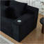 Canapé modulaire profond en velours côtelé avec porte-gobelets, aucun assemblage requis-239943842-239943869