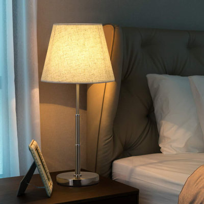 Lampe de chevet argentée 21,5 po Sangerville