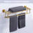 24 in Wall Mounted Towel Rack Double Towel Bars Stainless Steel in Brushed Gold-116787803-103555552
