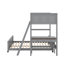 Lit simple superposé au dessus d'un lit double avec bureau-1807586436