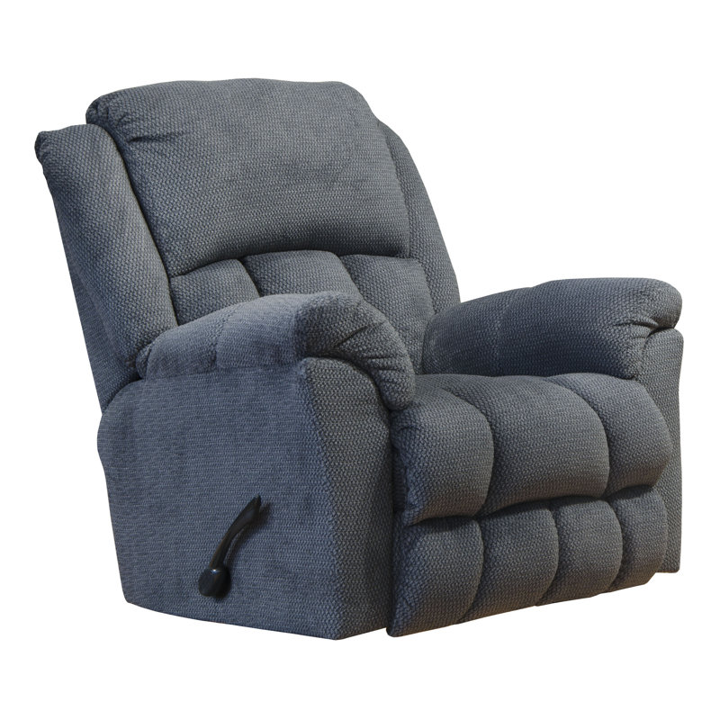 Upholstered Heated Massage Chair, Gray Polyester Blend