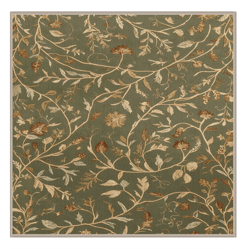Tapis brun lavable à la machine, Carré 4 pi