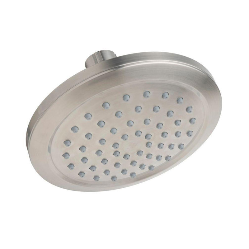Bramwell Single Spray 5.9 Inch Wall Mounted Fixed Showerhead, Satin Nickel