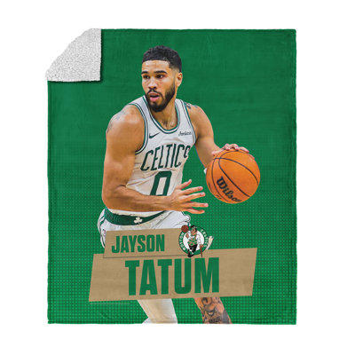NBA Boston Celtics Jayson Tatum Silk Touch Sherpa Throw Blanket, Cozy for All Seasons, Lightweight for Couch, Sofa, Boys Girls Bedding, 50 x 60 inches