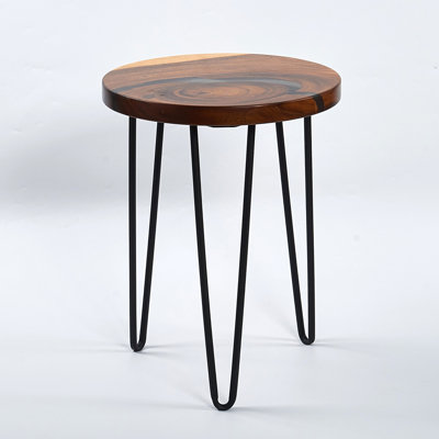 Bernistine Solid Wood 3 Legs End Table