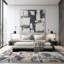 Tapis gris / jaune / ivoire Haslett-582497172