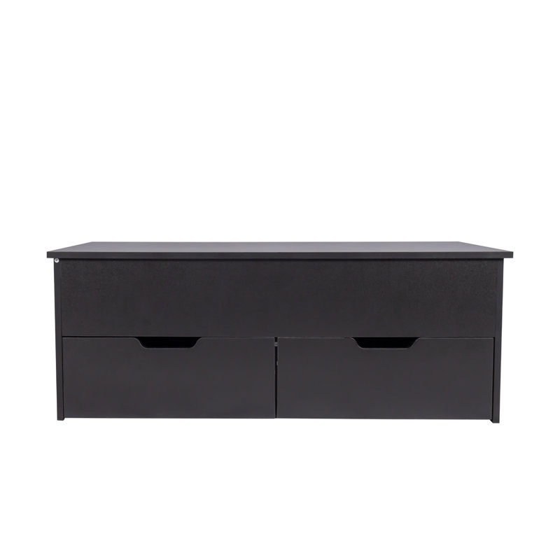 SHCA  Black Lift Top Extendable Coffee Table With Storage