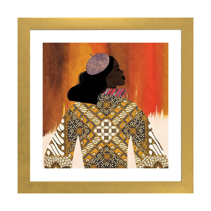 «Girlie Girl I» par Nikki Chu - reproduction, Encadrement doré, H 16 po x l 16 po x P 1 po