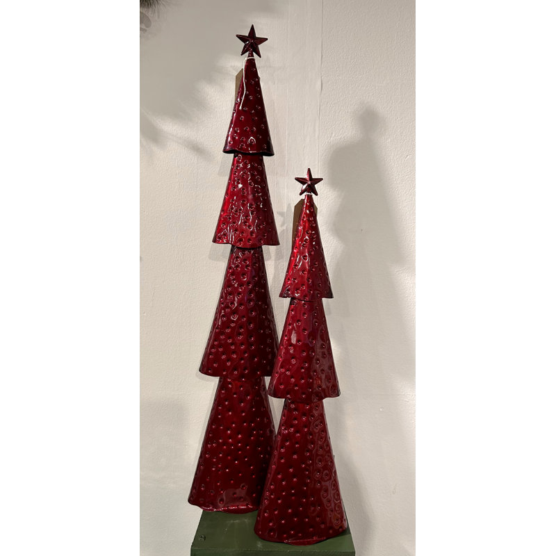 Decorative Accent, 12cm H x 6cm W x 6cm D, Red