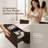 48" Floating Bathroom Vanity - White Ceramic Bowl Sink & Stone Countertop (Pre-Assembled, Dark Walnut, No Faucet)