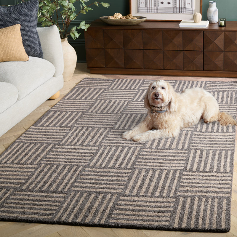 Stockton Hand Tufted Performance Striped Rug, Rectangle 8' x 10'