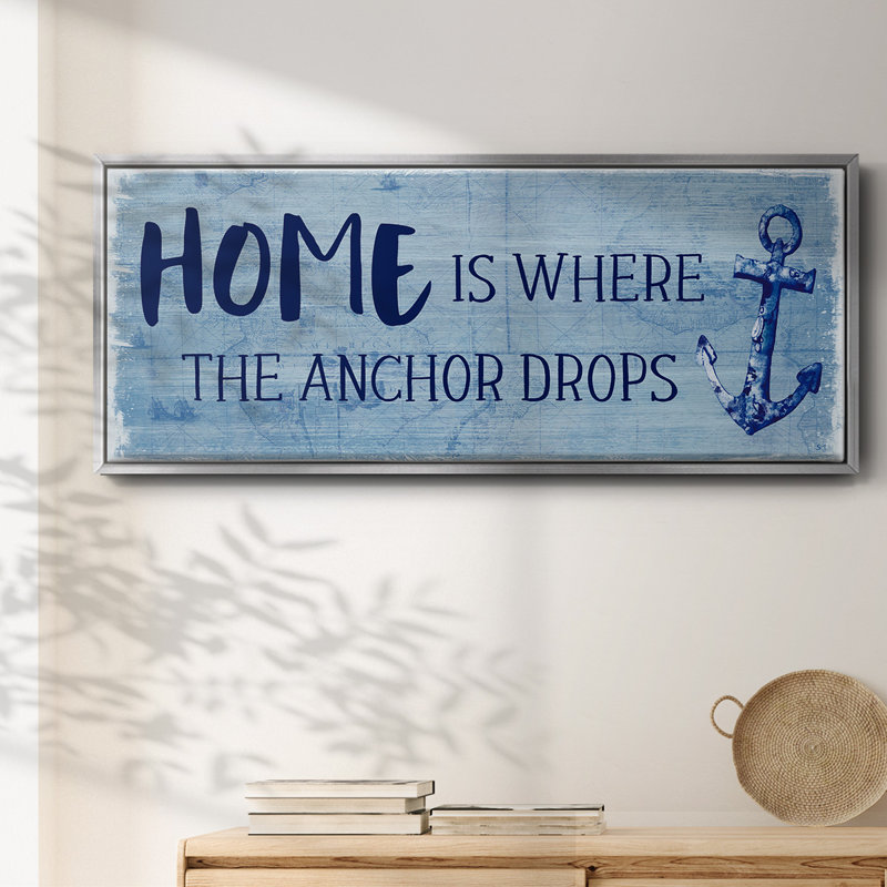 «Where the Anchor Drops», toile encadrée_46963WC, H 12 po x l 30 po x P 1,5 po, Argent