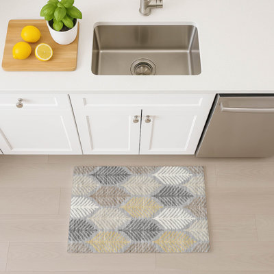 Tapis floral intérieur / extérieur lavable à la machine Chantille ACN2515