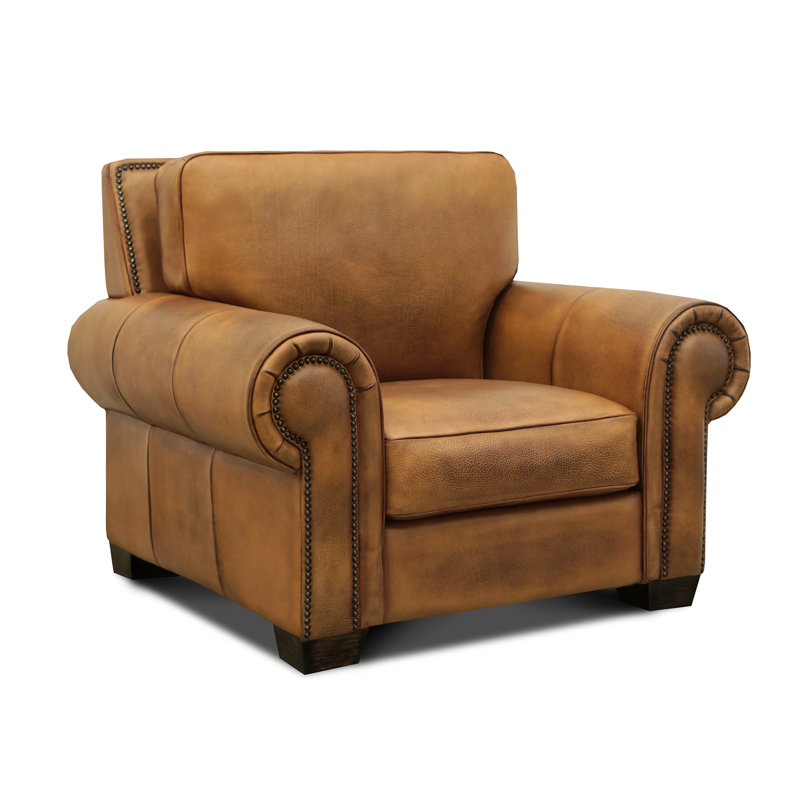 Valencia Tan Leather Transitional Recliner Armchair