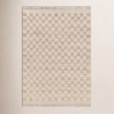 Tali Hand-Woven Checkered Jute Rug