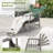 3 Pcs Patio Pe Wicker Furniture Set With 5-level Adjustable Backrest Bistro Set