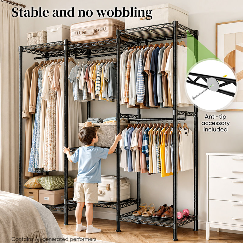 174cm Adjustable Portable Wardrobe