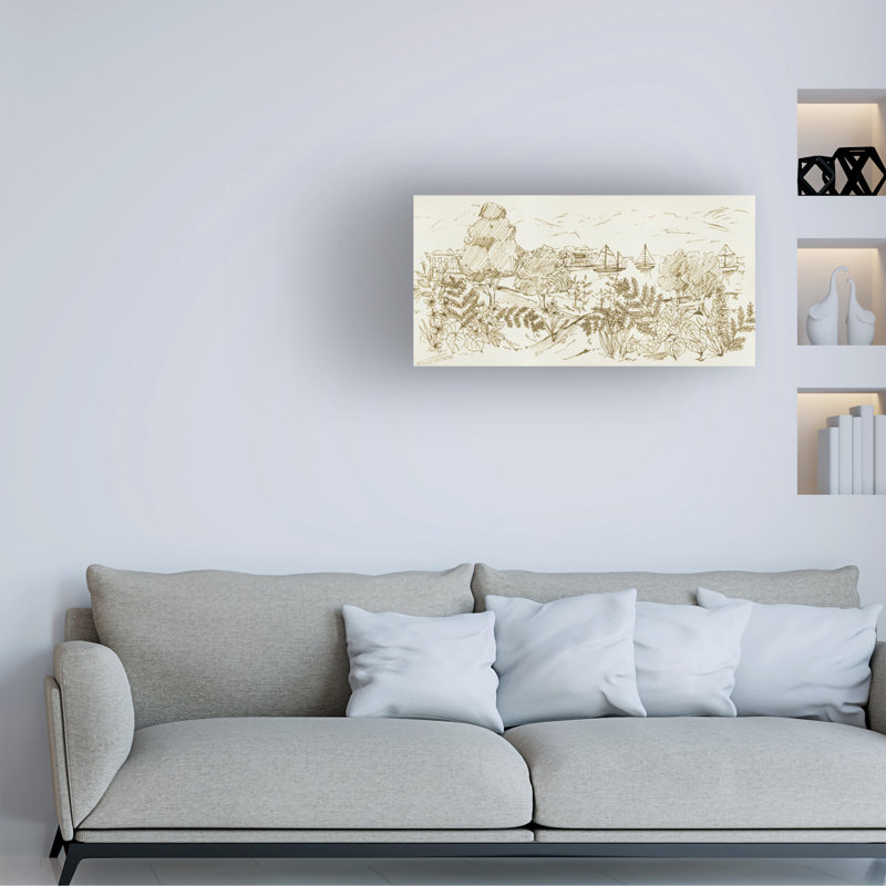 Bolognaise "Autumn Landing I" sur toile, H 12 po x l 24 po