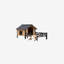Grand chenil d'extérieur en bois avec niche pour chien-107129516
