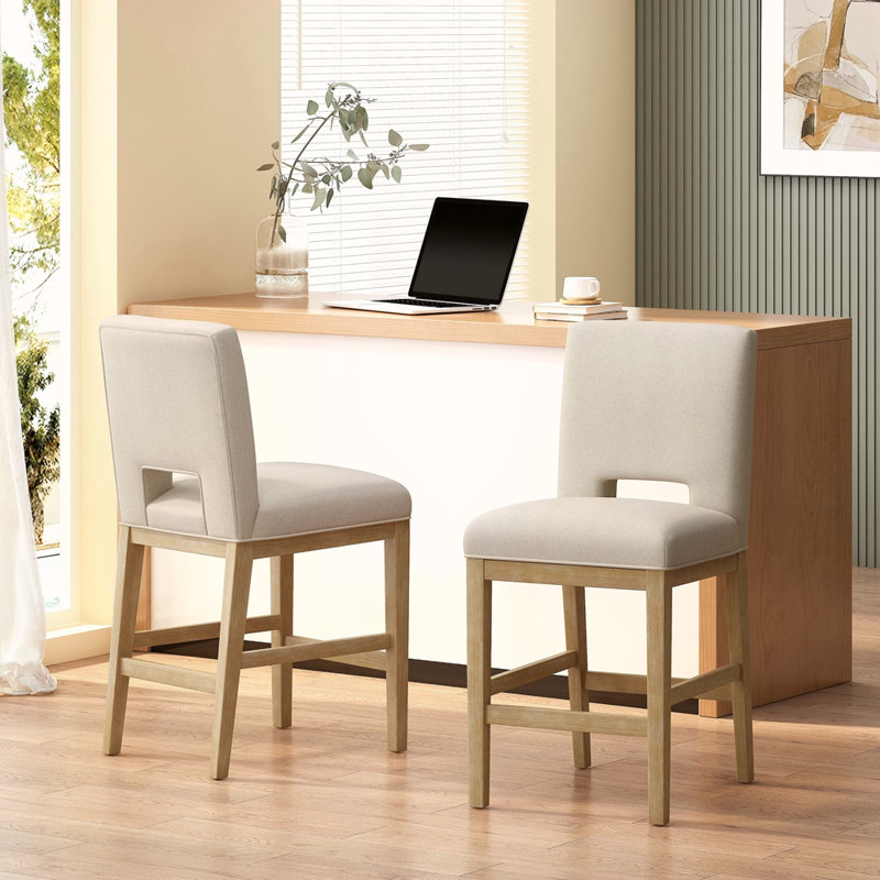 Ensemble de 2 tabourets de comptoir 27 pouces, tissu