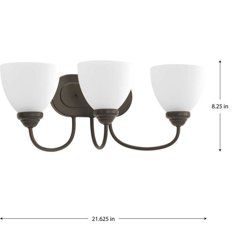 Yakubu 3 - Light Dimmable Vanity Light, Antique Bronze