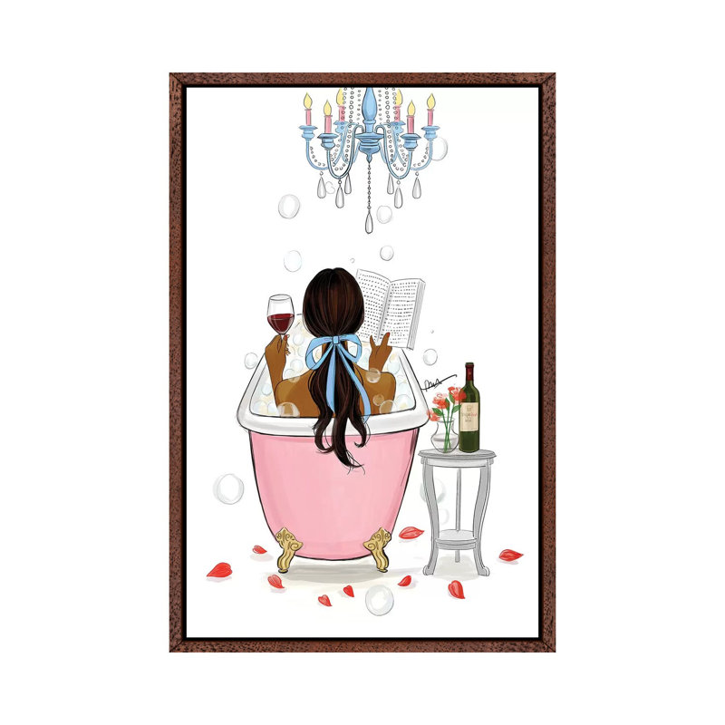Time For Myself - Black Hair by Rongrong DeVoe - Gallery-Wrapped Canvas Giclée on Canvas, 66.04 cm H x 45.72 cm W